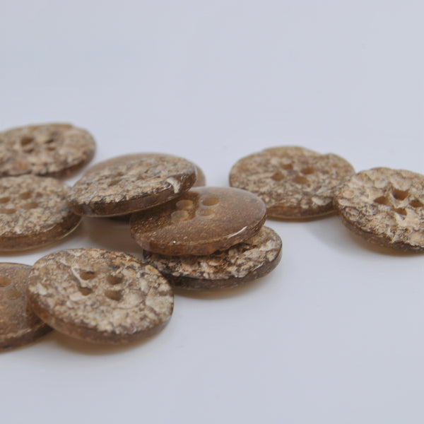Button - Cork Look ‘About Face’ - 18mm